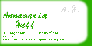 annamaria huff business card